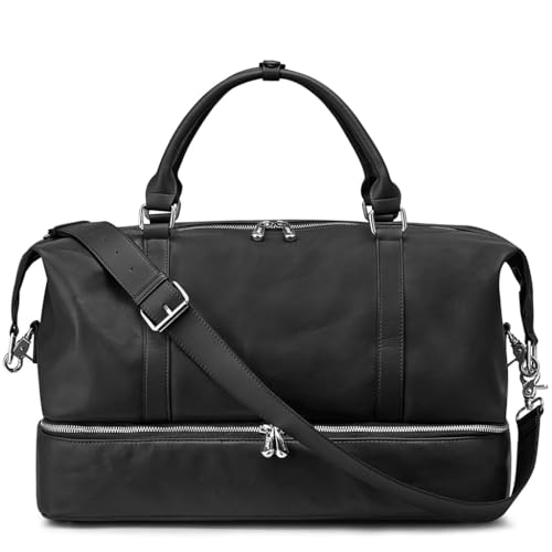 Frauen echte Lederwoche Tasche über Nacht Carryon Weekend Weekend Travel Duffel Tte von LOKAXXZU