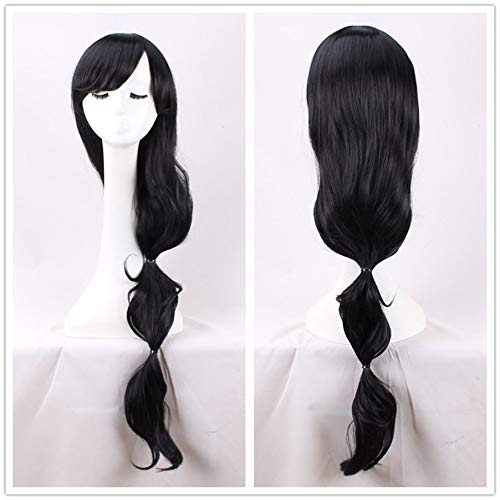 Halloween Frauen Aladdin Prinzessin Jasmine Perücke schwarze Langbahn Haar Perücken Rollenspiele Kostüme von LOKAXXZU