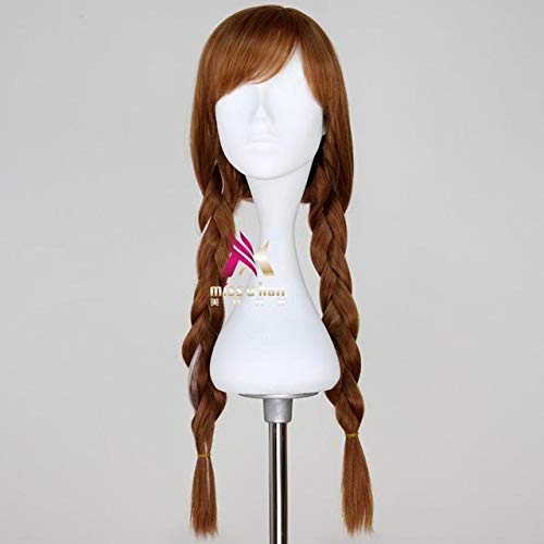 Halloween Schnee Königin gefroren Frauen Königin Elsa Blonde Perücke mit Schnee Haarnadel Prinzessin Anna Rollenspiel Spiel Braid Hair Perücken Elsa Kostüme One Size Anna von LOKAXXZU