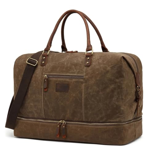 Handheld Retro wasserdichtes Leinwand Reisetasche Sporttasche für Frauen ms Weekender über Nacht Übernahme von LOKAXXZU