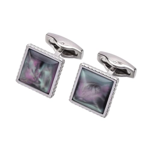 Hemdzubehör Blumeny Fancy Shell Französische Manschettenknöpfe Herrenanzug Manschettennägel (Weißfrucht Peach5) von LOKAXXZU