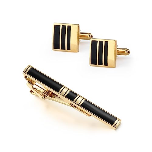 Herren Business Krawatte Clip Cufflink Set French Vine Kupfer Cufflinks Mode Emaille Kragen Clip von LOKAXXZU
