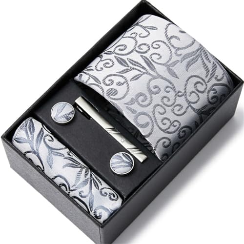 Herren Tie Geschenkbox Taschenhandtuch Manschettenknöpfe lässig Alltags formelle Form von LOKAXXZU