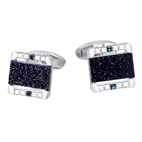 Herrengeschenkgeschäft glänzende Hochzeitsärmel Square Stone Crystal Manschettenknöpfe von LOKAXXZU