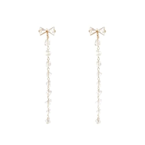 Hochzeit Braut Dangle, Damen -Bogenohrringe Ohrringe lange Fransenohrringe von LOKAXXZU