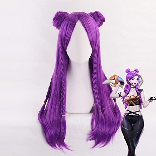 Hot Game KDA Cosplay Perücken Akali Ahri Evelynn Kaisa Cosplay Perücke Hitzebeständige synthetische Perücke Halloween Carnival Party Cos Perücken Kaisa von LOKAXXZU