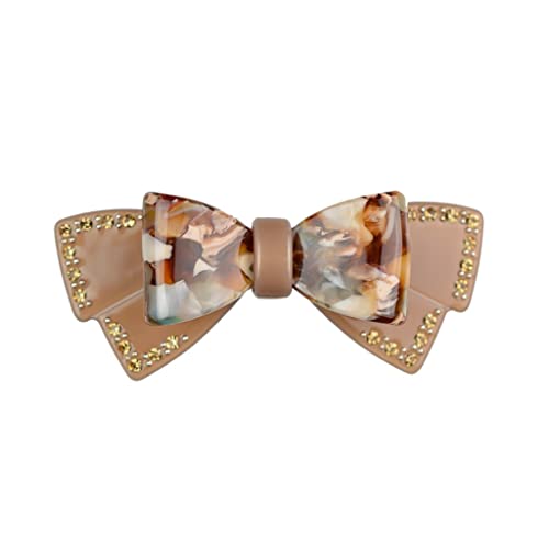 Kleines Haarzubehör Top Clip Ponytail Bogen Strass Haarklammelschmuck Kopfschmuck Haarkarte Horizontaler Clip (C) von LOKAXXZU