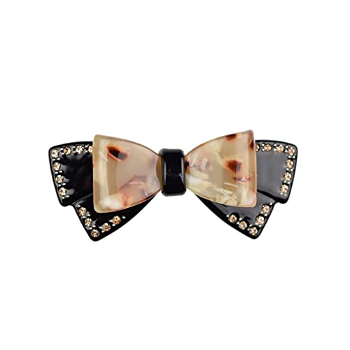 Kleines Haarzubehör Top Clip Ponytail Bogen Strass Haarklammelschmuck Kopfschmuck Haart Karte Horizontaler Clip (D) von LOKAXXZU