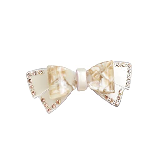 Kleines Haarzubehör Top Clip Ponytail Bogen Strass Haarklinke Schmuck Kopfschmuck Haarkarte Horizontaler Clip (schwarz) von LOKAXXZU