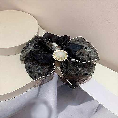 Kopfschmuck Perle Ornament süßes Temperament Organza Pflanze Samt kleines Haar (E) von LOKAXXZU