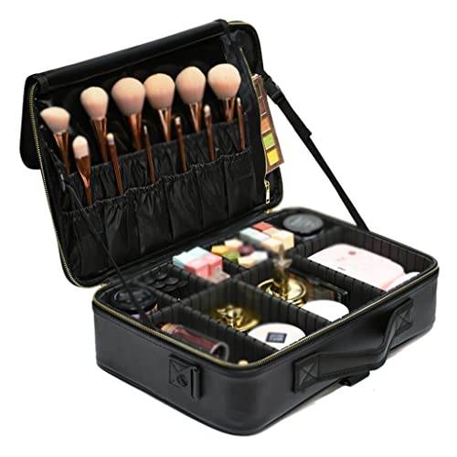 Kosmetikkoffer für Frauen professionelles wasserdichtes PU -Leder großer Kapazität Aufbewahrung Reisen Toiletten -Make -up -Tasche (klein) von LOKAXXZU