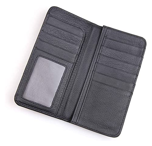 LOKAXXZU Blockieren von Kreditkartenhalter 9 Slots Retro Leder Langes Bifold Business Wallet Clutch Organizer Geldbeutel von LOKAXXZU