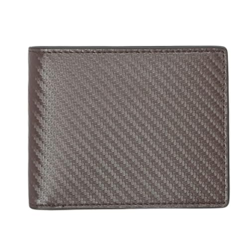 LOKAXXZU Carbon Fasermuster Anti-Diebstahl-Pinsel-Brieftasche kurzer oberer Leder-Herren-Brieftasche (3-Pack, 9,5 x 11 cm) von LOKAXXZU
