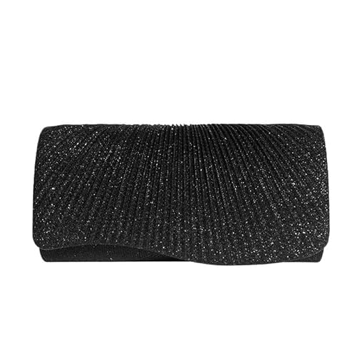LOKAXXZU Falten Mini Frauen Clutch -Geldbörsen Stoffkunst glänzende Abendtasche von LOKAXXZU