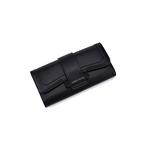 LOKAXXZU Frauen Brieftasche einfache Lederbrieftaschen für Frauen Triufold Wallet Card Hold Long Clutch Bag Lady Geldbeutel für täglich (Farbe: Schwarz) von LOKAXXZU