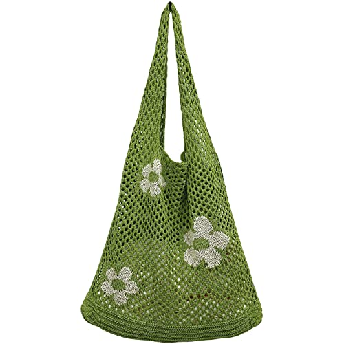 LOKAXXZU Häkelstasche, Feen -Hobo -Tasche für Frauen ästhetische Tasche Y2K -Geldbörse gestrickt von LOKAXXZU