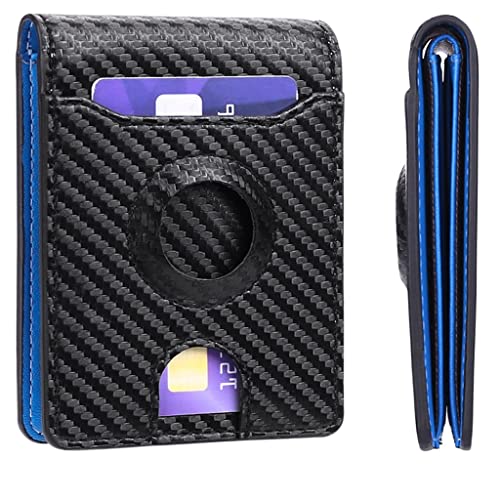 LOKAXXZU Herren Brieftasche Anti-Lost- und Anti-Diebstahl-Kartenhalter Schlanker Kartenhalter Mini-Brieftasche Kohlefaser Minimalismus Geldclip (3-Pack, 11 * 8 cm) von LOKAXXZU