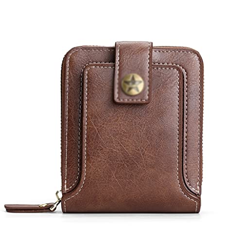 LOKAXXZU Herren Brieftasche kurzer Reißverschluss -Münzholz -Kartenbeutelkette Kombination Herrenbrieftasche (C. von LOKAXXZU