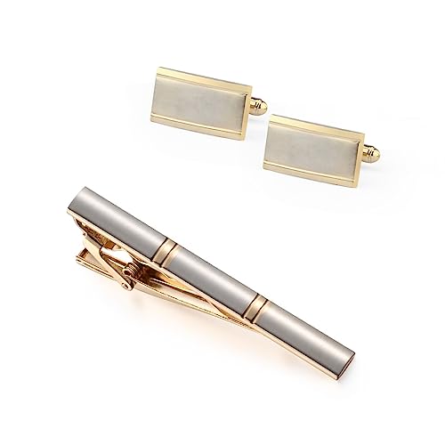 LOKAXXZU Herren -Krawattenclip -Manschette Link Set Personalisierte Diamantmanschette Nägel französischer Rebekragen Clip Black Box von LOKAXXZU