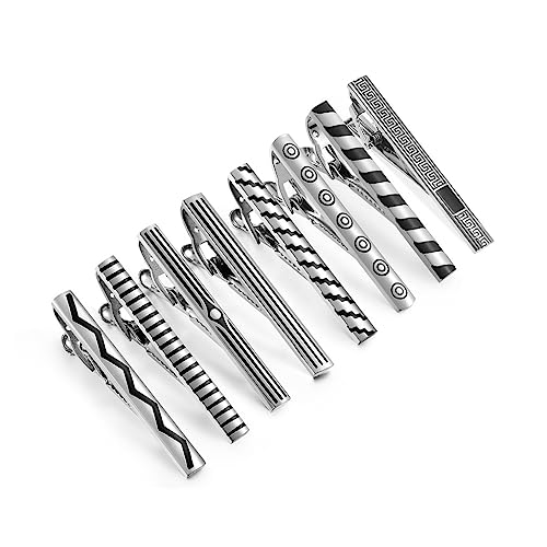 LOKAXXZU Herren -Krawattenclip -Manschette Link Set Personalisierte Diamantmanschette Nägel französischer Rebekragen Clip Black Box von LOKAXXZU