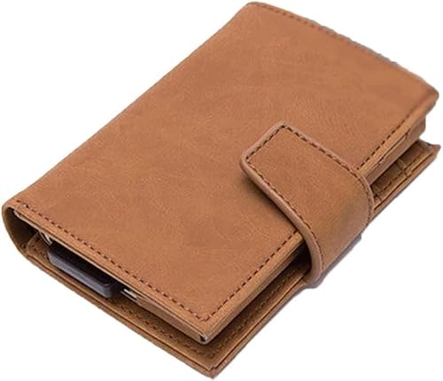 LOKAXXZU Kartenbrieftaschen Kurzes intelligentes männliches Geldbeutel Geldbeutel Brieftasche Leder Brieftasche Herren Triufold Card Wallet kleine Münzbrieftasche (Farbe: B) von LOKAXXZU