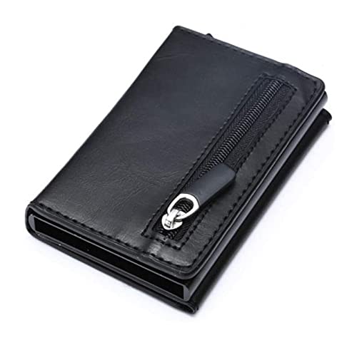 LOKAXXZU Kartenhalter Kreditkarte Brieftasche Metall Einfach Box Minimalist Wallet Aluminium Blocking Wallet für Karten Brieftasche (schwarzer X-52) von LOKAXXZU