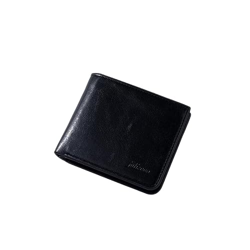 LOKAXXZU Klassische Brieftaschen Männer Kurze männliche Geldbörse Visitenkartenhalter Vintage Leder Brieftasche (B) von LOKAXXZU