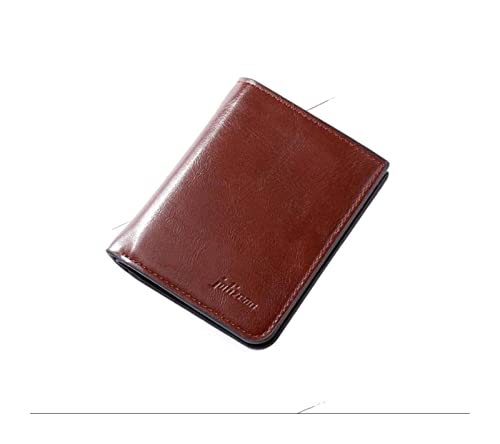 LOKAXXZU Klassische Brieftaschen Männer Kurze männliche Geldbörse Visitenkartenhalter Vintage Leder Brieftasche (C) von LOKAXXZU