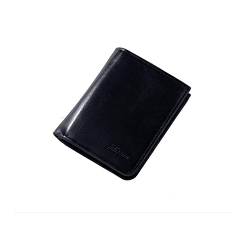 LOKAXXZU Klassische Brieftaschen Männer Kurze männliche Geldbörse Visitenkartenhalter Vintage Leder Brieftasche (a) von LOKAXXZU