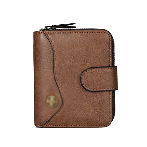 LOKAXXZU Leder-Herren-Brieftasche Multifunktionaler kurzer Männer Brieftasche Reißverschluss Schnalle Münzgrundstück Multi-Card-Taschenkupplung (D. D. von LOKAXXZU