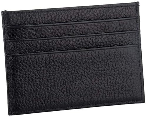 LOKAXXZU Leder -ID -Kartenhalter Dünne Brieftaschenmünzen Geldbörsen Business Pass Cover Case Geld Kredit Clip -Brieftasche (schwarz) von LOKAXXZU