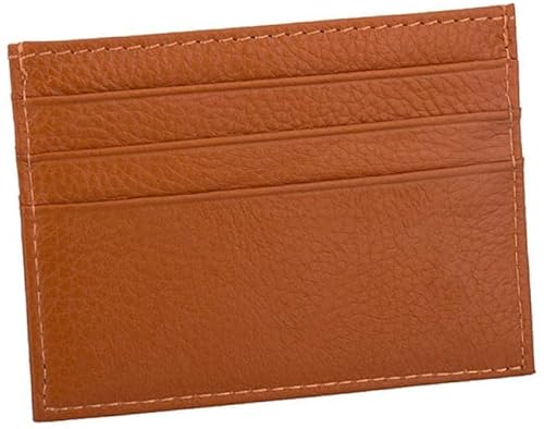 LOKAXXZU Leder -ID -Kartenhalter Dünne Brieftaschenmünzen Geldbörsen Business Passport Cover Case Geld Kredit Clip Wallet (Brown) von LOKAXXZU