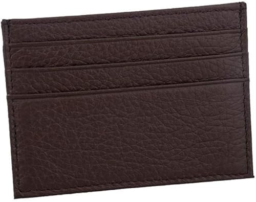 LOKAXXZU Leder -ID -Kartenhalter Dünne Brieftaschenmünzen Geldbörsen Business Passport Cover Case Geld Kredit Clip Wallet (Kaffee) von LOKAXXZU