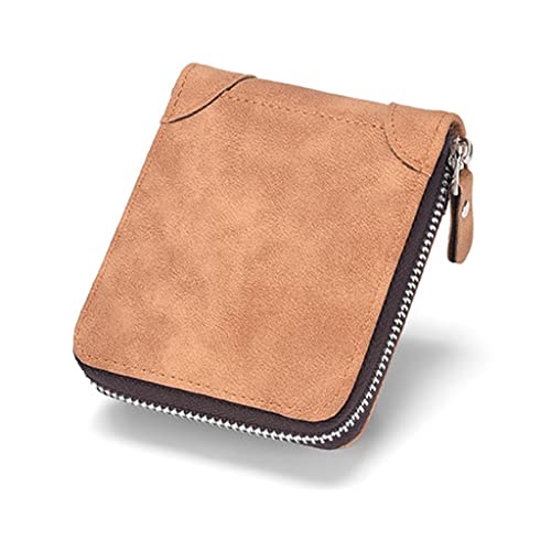 LOKAXXZU Männer Geldbeutel kurzer Reißverschluss Kartenbeutel All-in-Herren Brieftasche Cross Style Money Clip Hand Hold Bag von LOKAXXZU