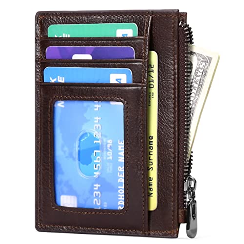 LOKAXXZU Mentime Geldbörse für Karten aus Leder Mini Geldbörse für Männer Business Credit Card ID Badgers Geldbörse mit Reißverschluss Herren (D, 12 x 8 cm), 3 Stück, 12*8cm von LOKAXXZU