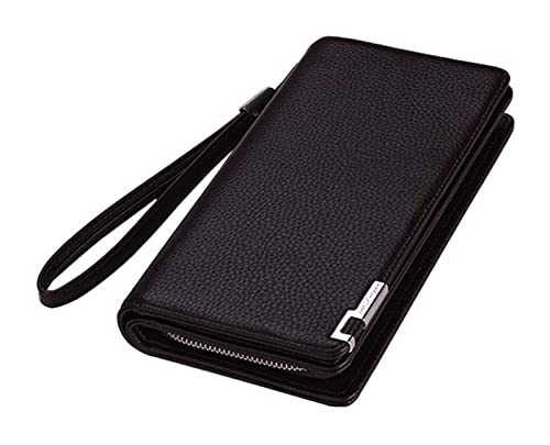 LOKAXXZU Mode Herren Brieftasche Langes Brieftasche Multi-Card-Taschenbrieftasche Handtasche Herrengeschäft Reißverschluss Multifunktionsbrieftasche (braun) von LOKAXXZU