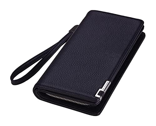 LOKAXXZU Mode Männer Brieftasche Langes Geldbeutel mehrkarten Taschenbrieftasche Handtasche Herrengeschäft Reißverschluss Multifunktionsbrieftasche (blau) von LOKAXXZU
