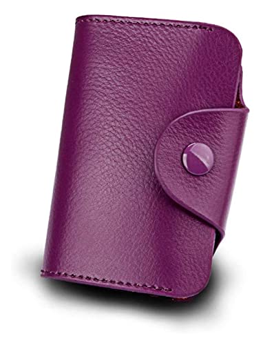 LOKAXXZU Multicolor -Leder -Kreditkartenhalter HaSp Money Wallet Hülle Passbag (KB39 Purple) von LOKAXXZU