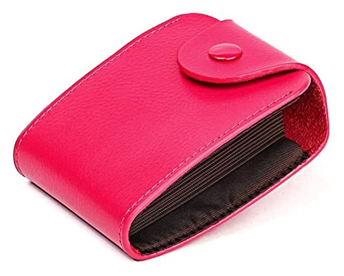 LOKAXXZU Multicolor -Leder -Kreditkartenhalter HaSp Money Wallet Hülle Passportasche (KB187 Rose Red) von LOKAXXZU