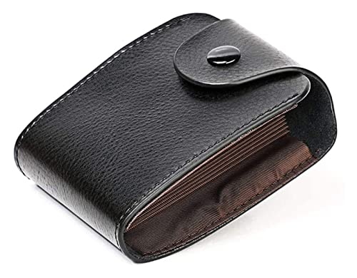 LOKAXXZU Multicolor -Leder -Kreditkartenhalter HaSp Money Wallet Hülle Passportasche (KB187 Schwarz) von LOKAXXZU
