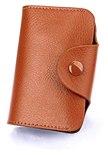 LOKAXXZU Multicolor -Leder -Kreditkartenhalter Haspel Money Wallet Hülle Passportasche (KB39 Brown) von LOKAXXZU