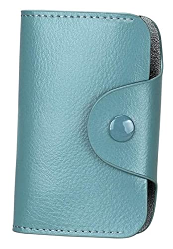 LOKAXXZU Multicolor -Leder -Kreditkartenhalter Haspel Money Wallet Hülle Passportasche (KB39 Hellblau) von LOKAXXZU