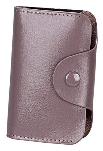 LOKAXXZU Multicolor -Leder -Kreditkartenhalter Haspel Money Wallet Hülle Passportasche (KB39 Taro Pink) von LOKAXXZU