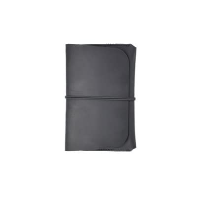 LOKAXXZU Passabdeckung Männer verrückte Pferdederleder handgefertigt Vintage Passport Bag Frauen Retro Kowskin ID Kreditkarten Brieftaschen Brieftasche (schwarz) von LOKAXXZU