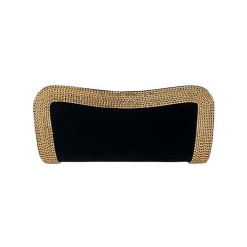 LOKAXXZU Schwarze Samt -Eingelegte Strassstasche Französisch -vielseitige Kupplungsbaus Geldbörsen von LOKAXXZU