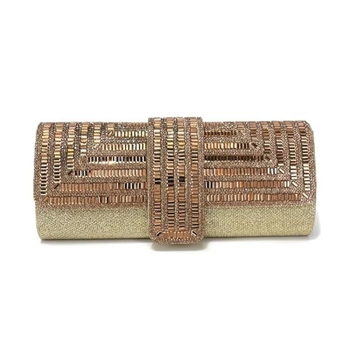 LOKAXXZU Stoffkunst Frauen Abendbeutel Diamant besetzt Kette Bankett Handtasche von LOKAXXZU