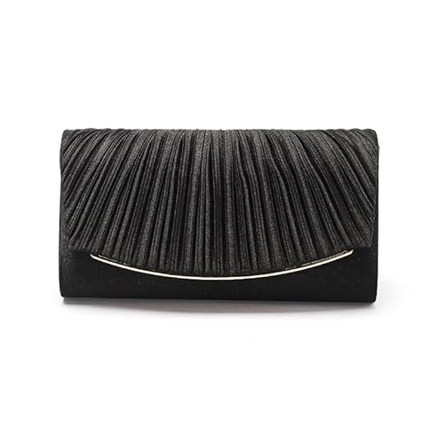 LOKAXXZU Stoffkunst schwarze Falten Abendtasche Frauenkleid Clutch -Geldbörsen von LOKAXXZU