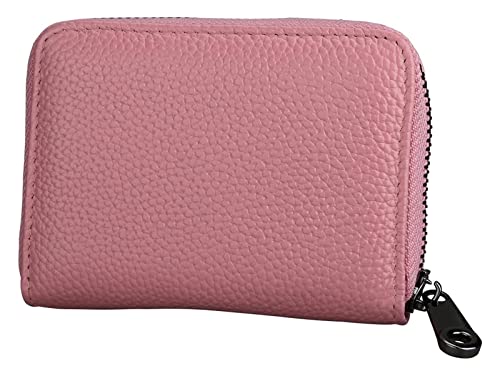 LOKAXXZU Visitenkartenkoffer Leder Multifunktionen Bankhalter Kreditpass Organizer Brieftasche (Pink) von LOKAXXZU