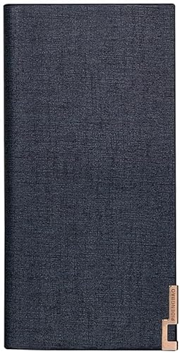 LOKAXXZU Visitenkartenkoffer Leder Multifunktionen Bankhalter Kreditpass Organizer Brieftasche (blau) von LOKAXXZU