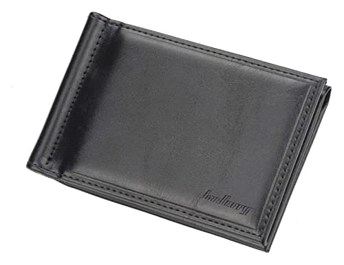 LOKAXXZU Visitenkartenkoffer Leder Multifunktionen Bankhalter Kreditpass Organizer Brieftasche (schwarz) von LOKAXXZU